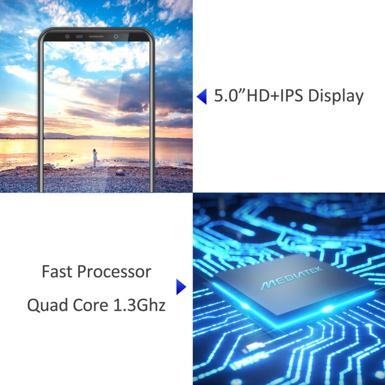 LEAGOO Z13 Mobile Phone 5.0" IPS Screen 1GB RAM 8GB ROM Dual Rear Camera