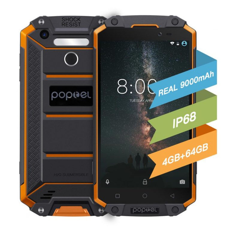 Global version unlock smartphone 9000 mah Poptel p9000 max 4G/64G NFC