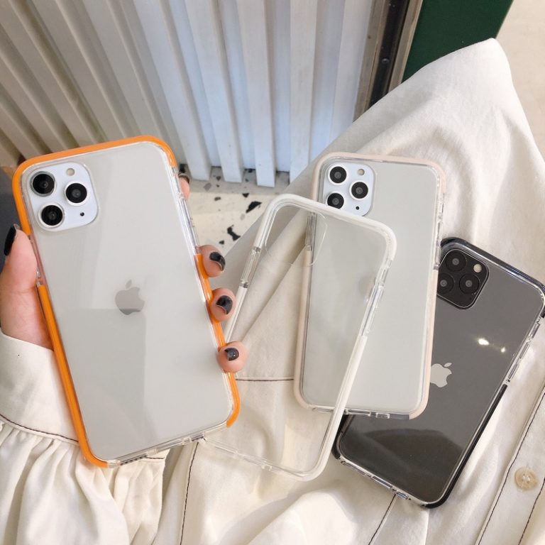 Shockproof Candy color Frame Phone Case For iPhone 11 11Pro Max XR XS X XS Max 7 8 6 6S Plus Soft transparent Back Cover capa 2 Shockproof Candy color Frame Phone Case For iPhone 11 11Pro Max