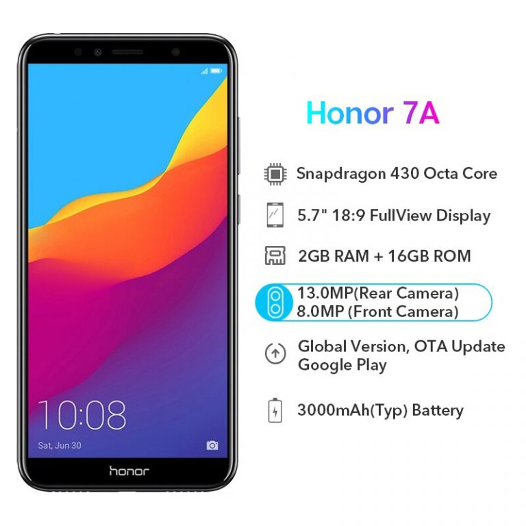 Honor 7A Global Version Smartphone Google Play 2GB 16GB Snapdragon
