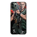 arnold schwarzenegger machine gun terminator case for iphone 11