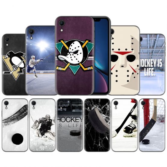 Hockey Is Life Pattern Silicone Ultra-thin Silicone Case Cover for iPhone X XS XR XS 11 11Pro Max 7 8 6 6S 5 5S 5C SE Plus Cover