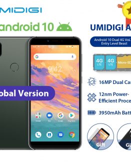 UMIDIGI A3S Smart Phone Android 10 Global Band 3950mAh 16MP+5MP MT6761 5.7" 2GB+16GB Smartphone 13MP Selfie Dual 4G Triple Slots