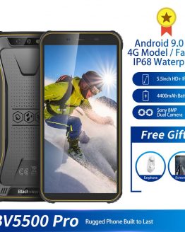 Original Blackview BV5500 pro IP68 Waterproof 4G Mobile Phone 3GB+16GB 5.5"FHD 4400mAh Android 9.0 Rugged Smartphone