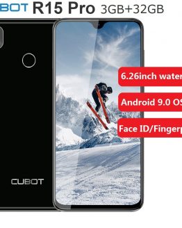 Cubot R15 Pro 3GB+32GB ROM Smartphone Android 9.0 Quad Core 6.26" Waterdrop 13MP 3000mAh Fingerprint Face ID Mobile Cellphone