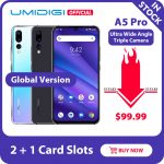 UMIDIGI A5 Pro smartphone with a sleek 6.3-inch waterdrop screen, triple rear cameras, and a lightweight, modern design perfect for on-the-go photography enthusiasts.