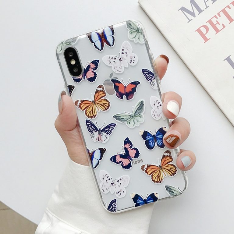 Cases For iphone XR X XS Max 6 6S 7 8 Plus 11 11Pro Max Simple Cute Butterfly