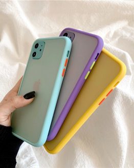 Mint Hybrid Simple Matte Bumper Phone Case for iPhone 11 Pro Max Xr Xs Max 6s 8 7 Plus Shockproof Soft Tpu Silicone Clear Cover