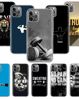 Bodybuilding Gym Fitness Case for Apple iphone 11 Pro XS Max XR X 7 8 6 6S Plus 5 5S SE 10 Ten Gift Silicone Phone Cover Coque