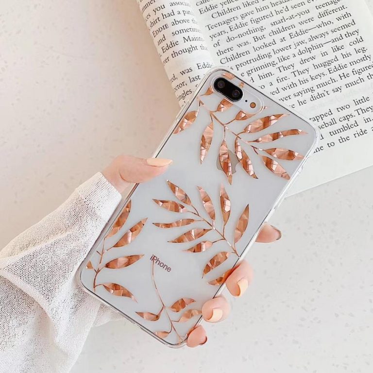 Luxury Glitter Transparent Case For iPhone 8 7 Plus X XS Max XR 11 Pro Max Gold
