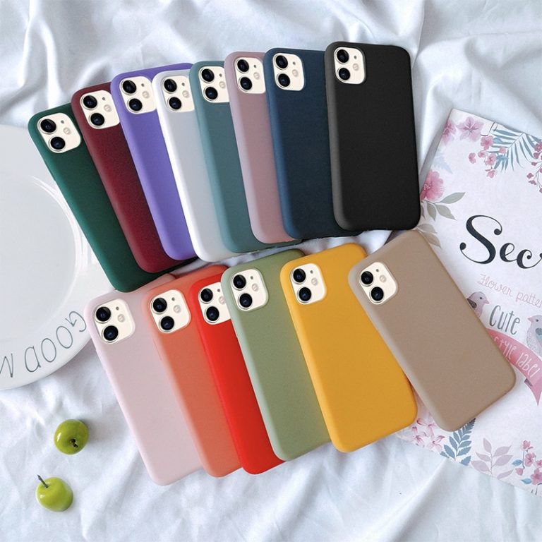 Luxury Phone Case For iPhone 11 Pro 7 6 6s 8 X Plus XR XS Max Simple Solid Color