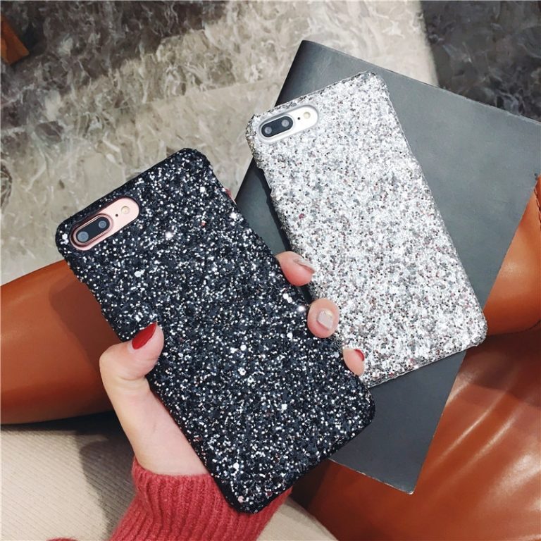 Matcheasy Hard PC Phone Cases for Iphone 7 8 6 6S Plus Back Cover Glitter Bling