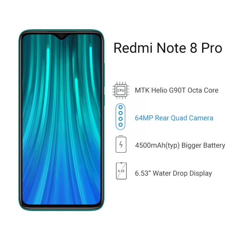 Xiaomi Redmi Note 8 Pro – 8GB RAM, 128GB Storage, 64MP Quad Camera, Full-Screen Mobile Phone