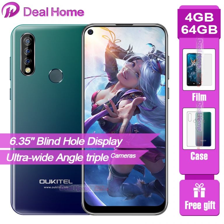 Oukitel C17 Pro 6.35" Full screen 4GB RAM 64GB ROM 13MP Triple Rear Camera Smartphone MT6763 Octa Core 3900mAh 4G Mobile Phone