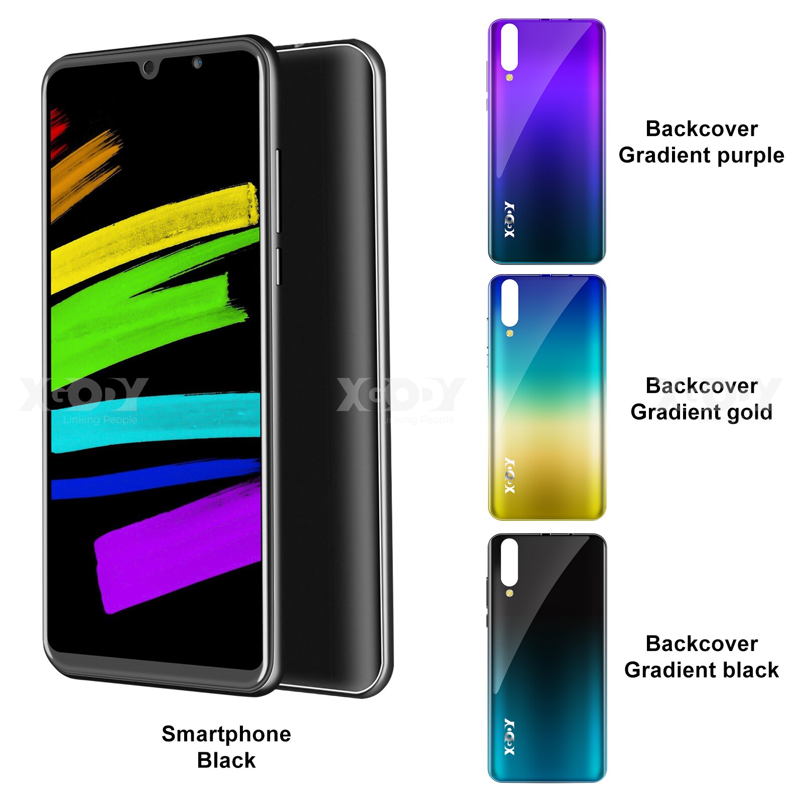 XGODY P30 3G Smartphone 6" 18:9 Android 9.0 2GB RAM 16GB ROM MTK6580 Quad Core Dual 2800mAh GPS WiFi 5MP Mobile Phone celular