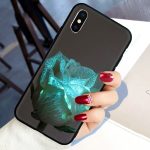 Glowing rose in the dark Beautiful Soft Silicone phone cover case for iphone