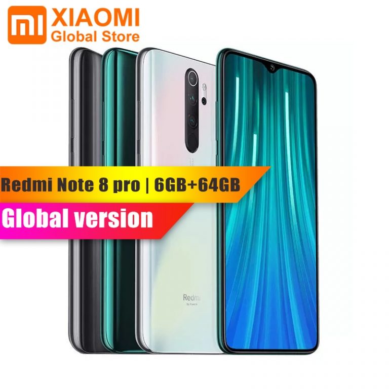 Global Version Xiaomi Note 8 Pro 6GB RAM 64GB ROM Mobile Phone Helio G90T Quick Charge 4500mAh Battery 64MP Cam NFC SmartPhone