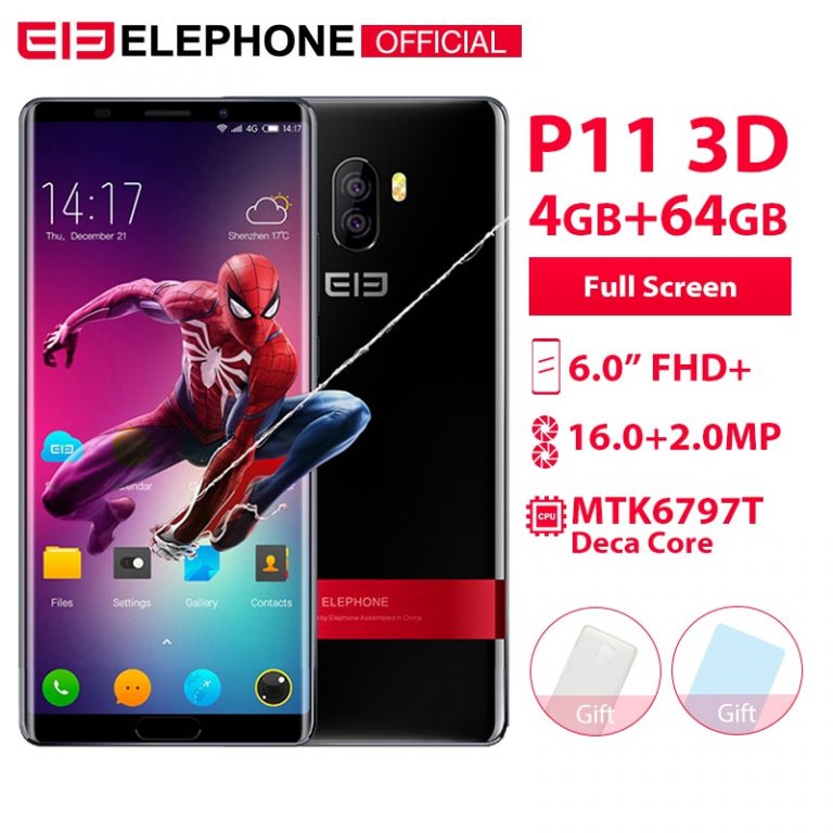 Elephone P11 3D 6.0 Inch Screen FHD+ 4GB 64GB Mobile Phone Android 8.0