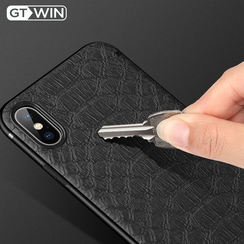 GTWIN Crocodile Texture Phone Case With Magnetic for iphone 11 Pro Max X XR XS Max 6 7 8 Plus Solid Color Soft Cover Funda Capa