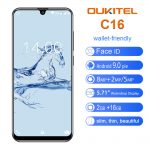 OUKITEL C16 Smartphone 5.71" HD 19:9 WaterDrop Screen Android 9.0 Fingerprint