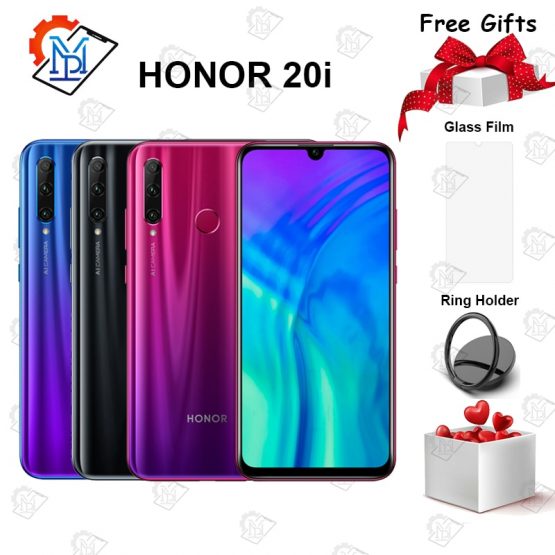 Global Honor 20i Mobile Phone 6.21" 6GB RAM 64/128GB ROM Kirin 710 Octa core Octa core 20MP Camera Android 9.0 Smartphone