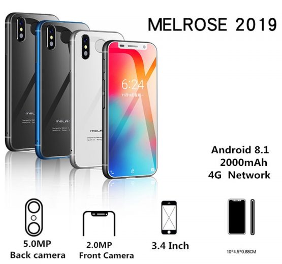 Super Mini Melrose 2019 4G Lte Smallest Smartphone 3.4'' Quad Core Android - Image 3