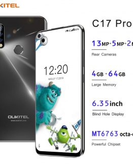 OUKITEL C17 Pro 6.35'' Android 9.0 4GB 64GB Smartphone 19:9 MT6763 CPU Fingerprint Face ID Octa Core 3900mAh 4G Mobile Phone