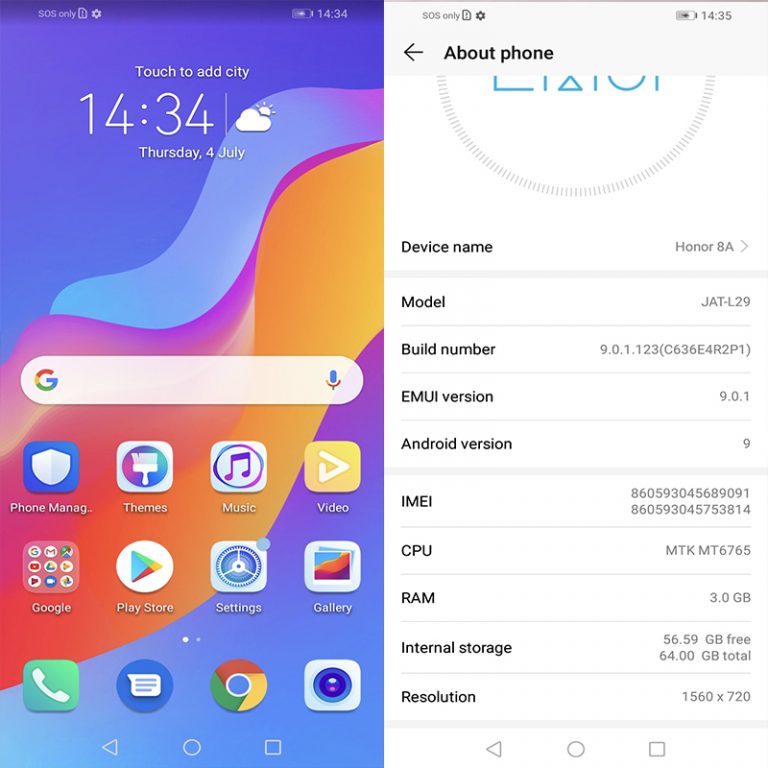huawei Enjoy 9e global rom Cell Phone 6.088'' Android 9.0 Dual SIM Phone