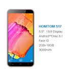 Original HOMTOM S17 Android 8.1 Smartphone Quad Core 5.5inch Fingerprint Face