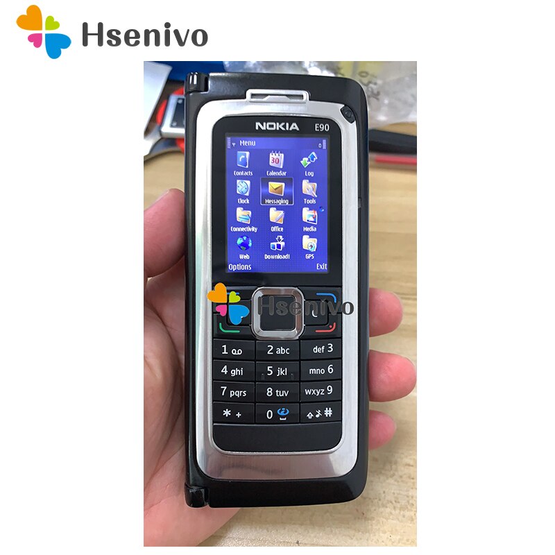 E90 100% Original NOKIA E90 Mobile Cell Phone 3G GPS Wifi 3.2MP Bluetooth Smartphone Red & Gift Refurbished