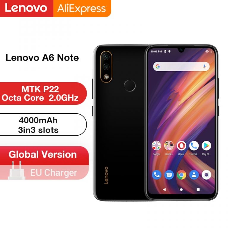 Global Version Lenovo A6 Note 3GB 32GB MTK P22 Octa Core Smartphone
