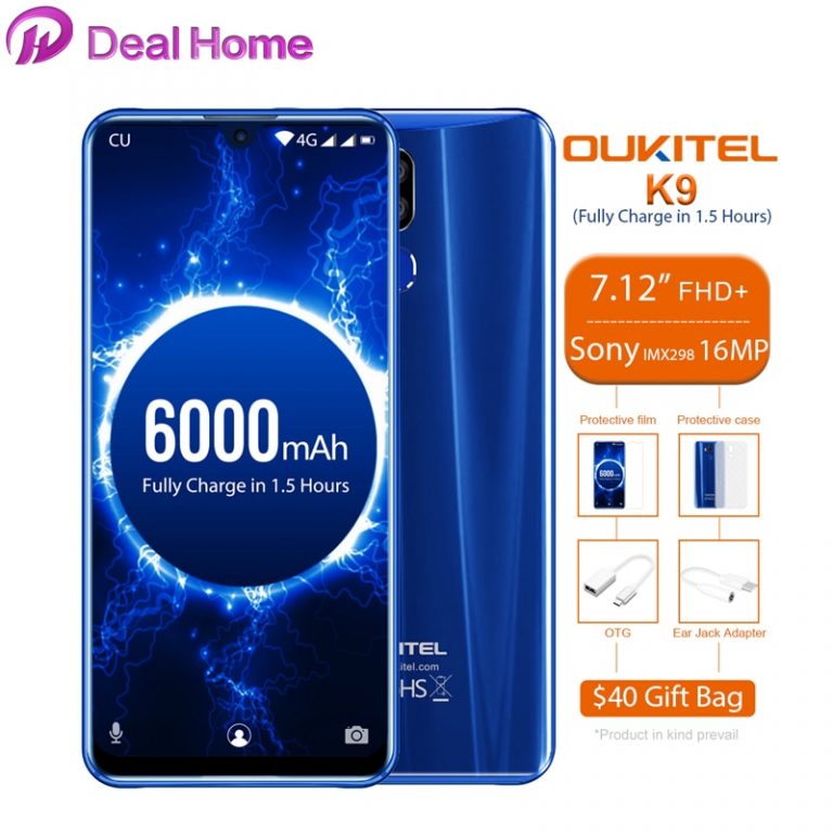 Oukitel K9 7.12" Android 9.0 Octa Core 2.3GHz Smartphone Fingerprint