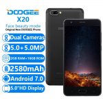 DOOGEE X20 Mobile phone Dual Camera 5.0MP+5.0MP Android 7.0 2580mAh