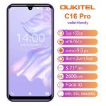 OUKITEL C16 Pro 5.71'' Android 9.0 19:9 3GB 32GB Smartphone Fingerprint Face