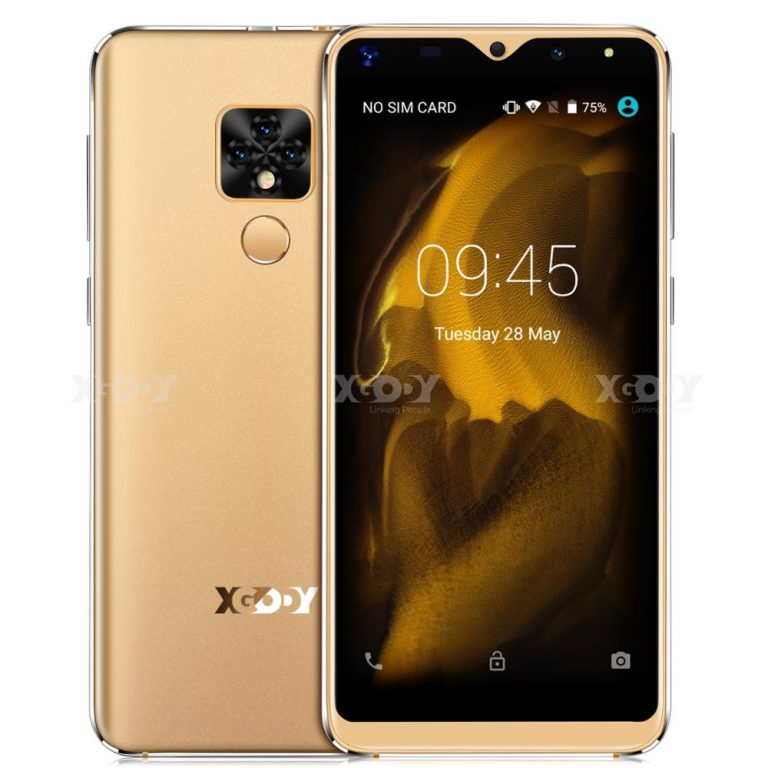 Xgody Mate20 Mini Smartphone - Compact Android 9.0 phone with 5.5-inch screen, dual 5MP cameras, and 2500mAh battery.