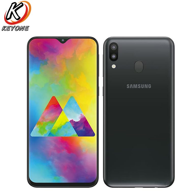 Samsung Galaxy M20 M205F-DS with 6.3-inch AMOLED display, dual rear cameras, and 5000mAh battery