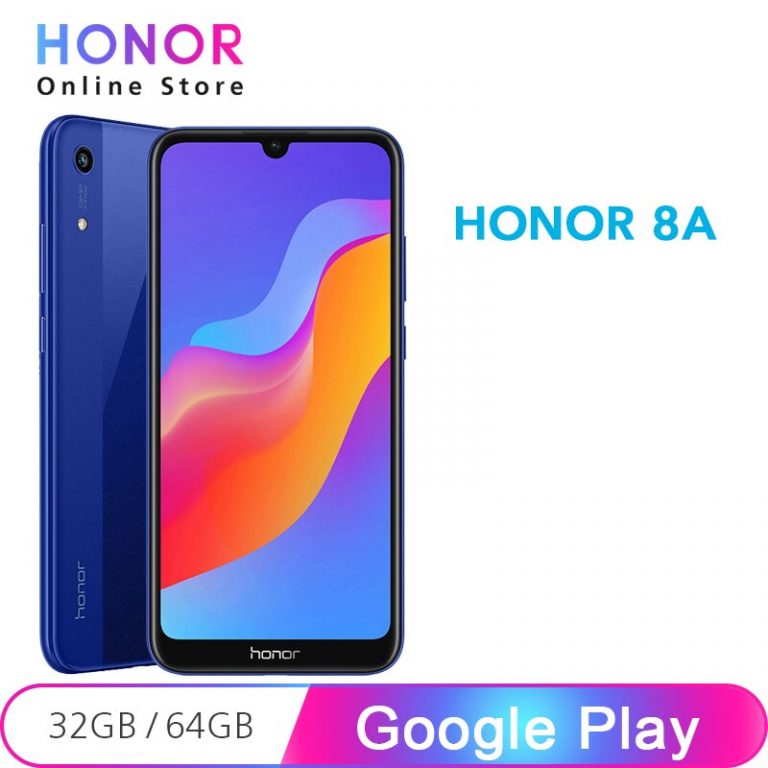 Honor 8A 32GB 8 A Smartphone 6.09" Dewdrop Display MT6765 Octa Core Google Play Android 9 Face ID 13MP Camera