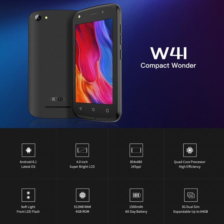 KEN XIN DA KXD W41 Mobile Phone Android 9.0 Cellphone Quad Core