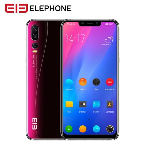 Elephone A5 4G Smartphone 6.18" 19:9 Notch Screen Android 8.1 4G 64GB MT6771 Octa Core 20MP Face Unlock Fingerprint Mobile Phone