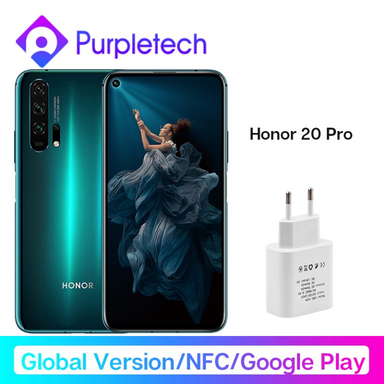 Global Version Honor 20 Pro Smartphone Kirin 980 Octa Core 7nm 6.26'' 8G 256G 48MP Four Camera Moblie Phone Google Play NFC