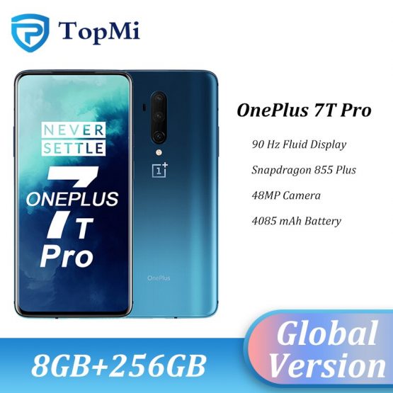 In Stock Global Version OnePlus 7T Pro Smartphone 8GB RAM 256GB ROM Snapdragon 855 Plus 6.67" Fluid AMOLED 90Hz Screen 48MP Cam