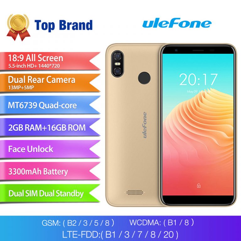 Ulefone S9 Pro 4G LTE Smartphone Android 8.1 Oreo 5.5 Inch 18:9 2G+16G
