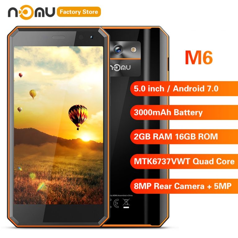 IP68 NOMU M6 4G Smartphone 5.0 inch Android 7.0 Quad Core