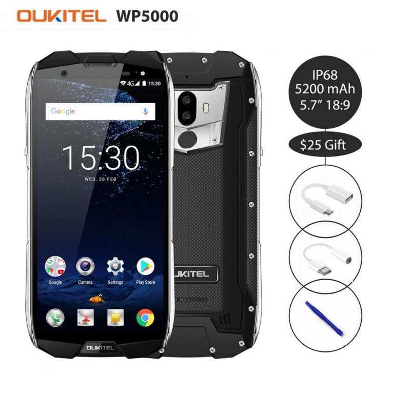 2018 Oukitel WP5000 Waterproof IP68 5.7"16MP Octa Core 6GB+64GB 5200mAh