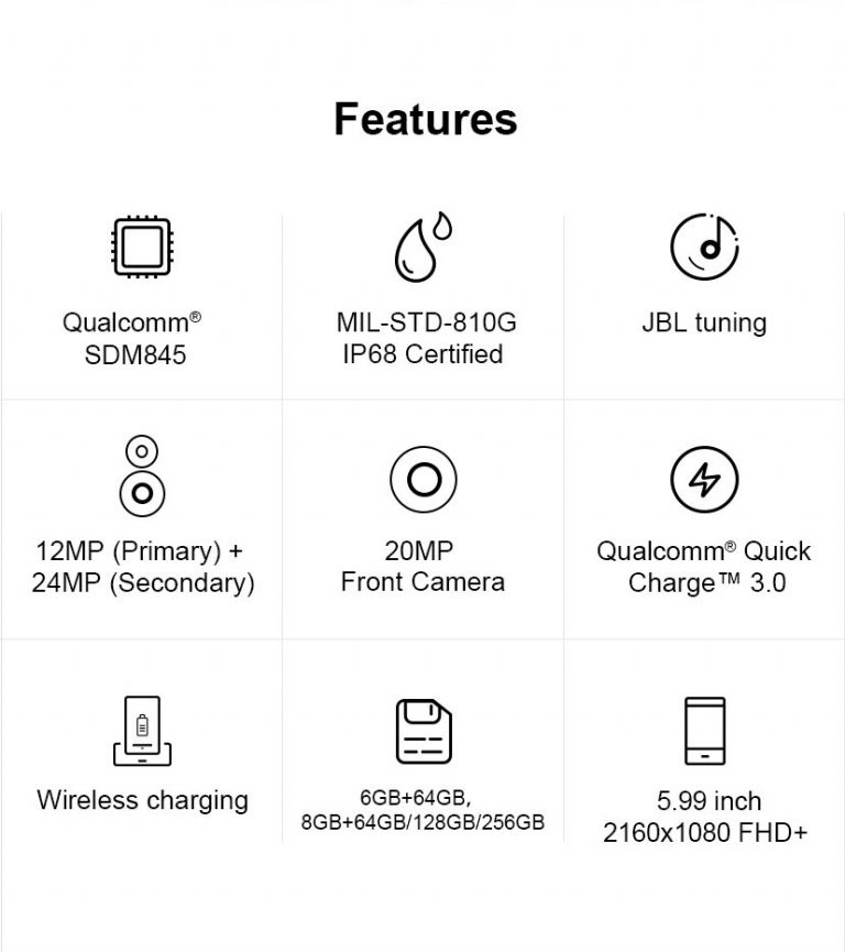 AGM X3 Rugged Waterproof Smartphone SDM845 8GB 256GB Android 8.1
