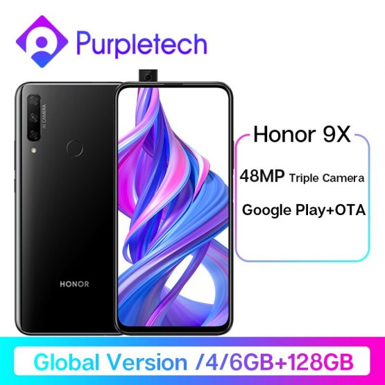 Global Version Honor 9X Smartphone 48MP Triples Camera Not 9Pro 6.59'' Mobile Phone Android 9 4000mAh Google Play