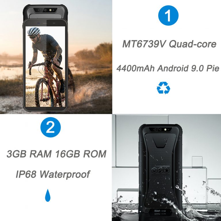 Blackview BV5500 pro IP68 Waterproof 4G Mobile Phone 3GB+16GB 5.5" Screen 4400mAh Android 9.0 Pie Dual SIM Rugged Smartphone 1 Blackview BV5500 pro IP68 Waterproof 4G Mobile Phone 3GB+16GB 5.5"