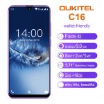 OUKITEL C16 Smartphone – Sleek Waterdrop Screen with Fingerprint and Face ID