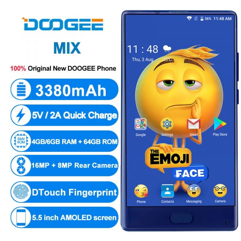 American Version Original DOOGEE MIX Smartphone Dual Cameras 5.5Inch
