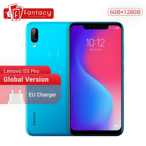 Global Version Lenovo S5 Pro 128GB Snapdragon 636 Octa Core Smartphone 20MP Quad Cameras 6.2 Inch Octa Core 4G Cellphone QC3.0